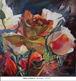 Roses at Dusk-4, Oil on Canvas